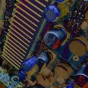 The amplitude of the image with its DC component removed